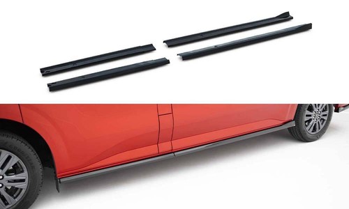 Enfoque de umbral lateral para Ford Transit Custom Mk2 negro brillante - Imagen 2 de 6