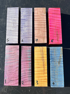 CURLY FLAME AHORN Messergriff Schuppen Schnitzblock STABILISIERT VERSCH. FARBEN