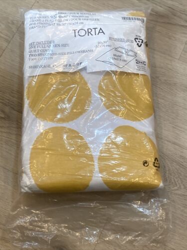 IKEA TORTA Full/Queen Size Quilt Cover & Two Standard Pillow Shams