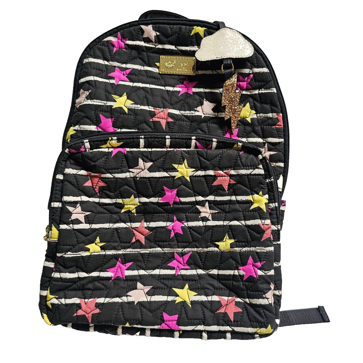 *LARGE Betsey Johnson Quilted Backpack with charm bag Guitar Strap 16hx14w Betsey Johnson Backpack - Etsy main image 4