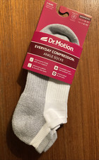 DR. MOTION Womens Everyday Cushion Compression Ankle Socks-2pk ZL2P3727B