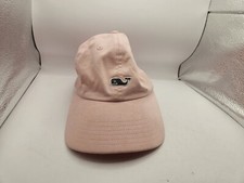 Vineyard Vines Whale Logo Strap Back Pink Baseball Hat Cap Adjustable Used