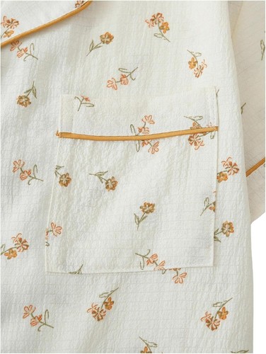 Womens 2 Piece Pajama Set Button Down Shirt and Lounge Shorts Soft Sleepwear PJs - Picture 65 of 84