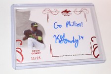 KEVIN GOWDY 2016 LEAF TRINITY INSCRIPTION AUTOGRAPH #11/25 PHILLIES ROOKIE