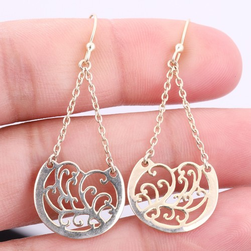 Boucles D'oreilles Argent 925 Art Nouveau - Créatives, Style Goutte, Neuf Avec étiquettes