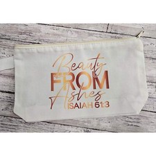 Rose Gold Beauty From Ashes Makeup Bag