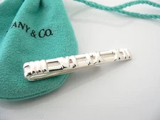 Tiffany & Co Atlas Roman Numeral Tie Money Clip Classic T Co Love Gift Pouch Man