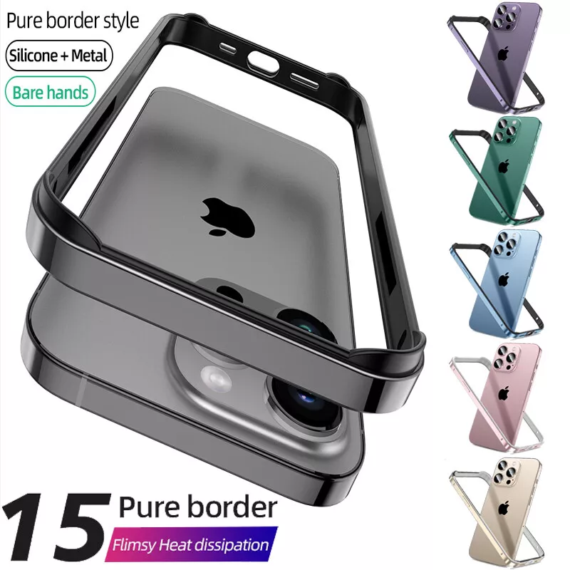 Bumper Case For iPhone 14 15 Pro Max 13 12 11 XS XR X Aluminum Metal Phone  Frame