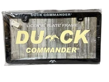 AUTHENTIC DUCK COMMANDER DUCK DYNASTY BLACK LICENSE PLATE FRAME -D9
