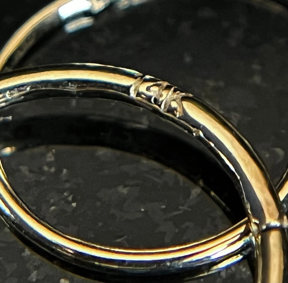 1 pieza Anillo de segmento con bisagras de oro macizo de 14kt Anillo de nariz de tabique Hélice Cartílago Clicker Foto 2 de 4