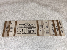 DOLLY PARTON KENNY ROGERS 1990 UNUSED CONCERT TICKET SELLAND ARENA CALIFORNIA