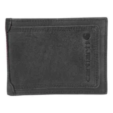 Carhartt Men's Detroit Passcase Leather Wallet Black B0000212-001