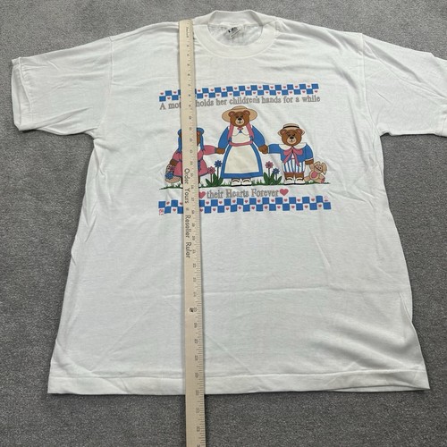 Women's T Shirt Mother & Children Bears Holding Hands Size XL White USA - Picture 6 of 9