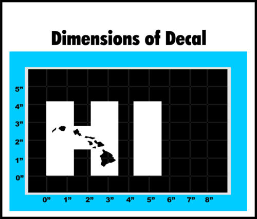 Sticker Connection | Hi Hawaiian Islands | Hawaii Bumper Decal for Car Truck - Picture 2 of 7
