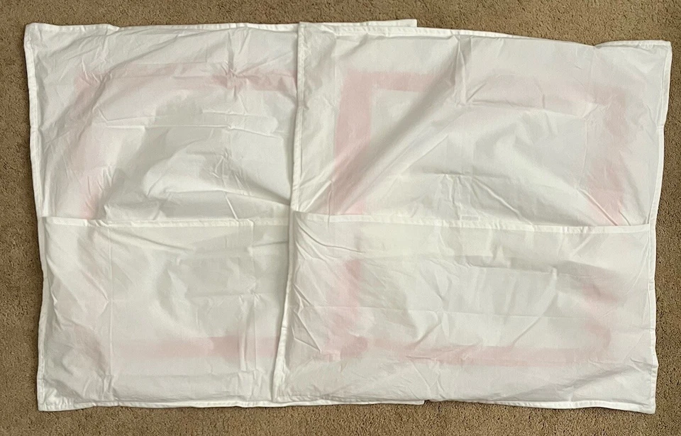 Par de fundas Dena Home Santana Euro blancas con borde naranja precio de venta sugerido por el fabricante 60 USD cada una Foto 4 de 4