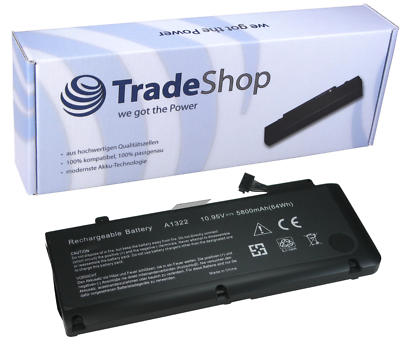 Li-Polymer Akku 5800mAh ersetzt Apple MacBook A1322 für MB990LL/A MB991LL/A