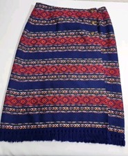 Fleischman California Vintage 1970's Wrap Skirt Knit Fair Isle Scandinavian