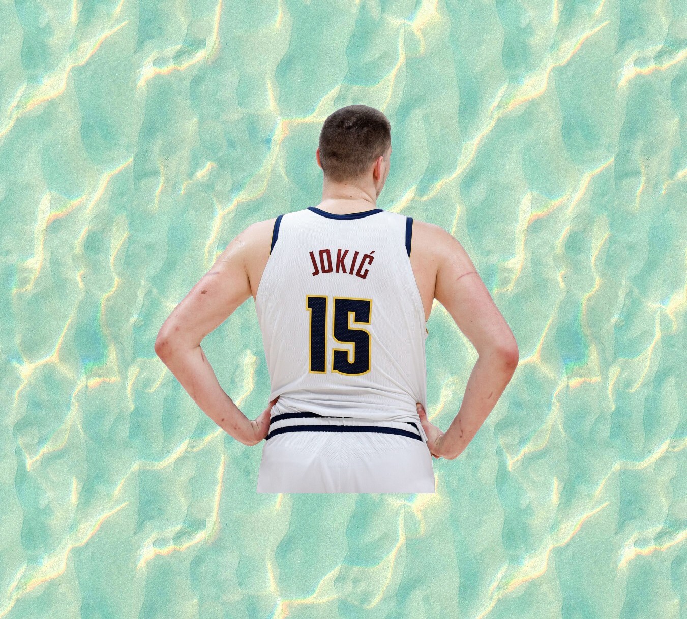 Jokic Nuggets waterproof vinyl sticker decal in multiple sizes