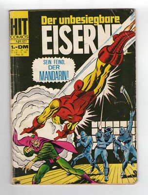 1969 MARVEL IRON MAN #10 APP OF THE MANDARIN, NICK FURY & SHIELD KEY RARE GERMAN