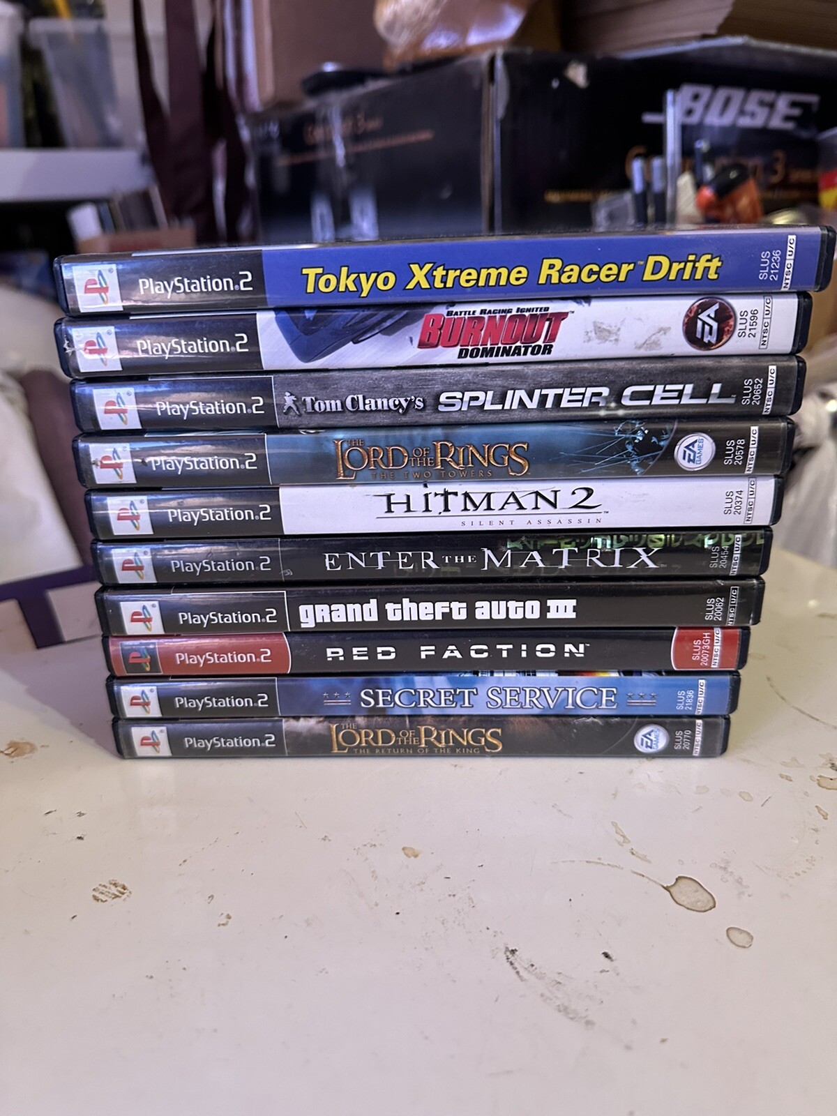 Playstation 2 PS2 game lot, hitman, GTA lord of the rings burn out