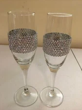 Two Wine Glass Flutes Glass Champagne Cups For Parties And Romantic Times