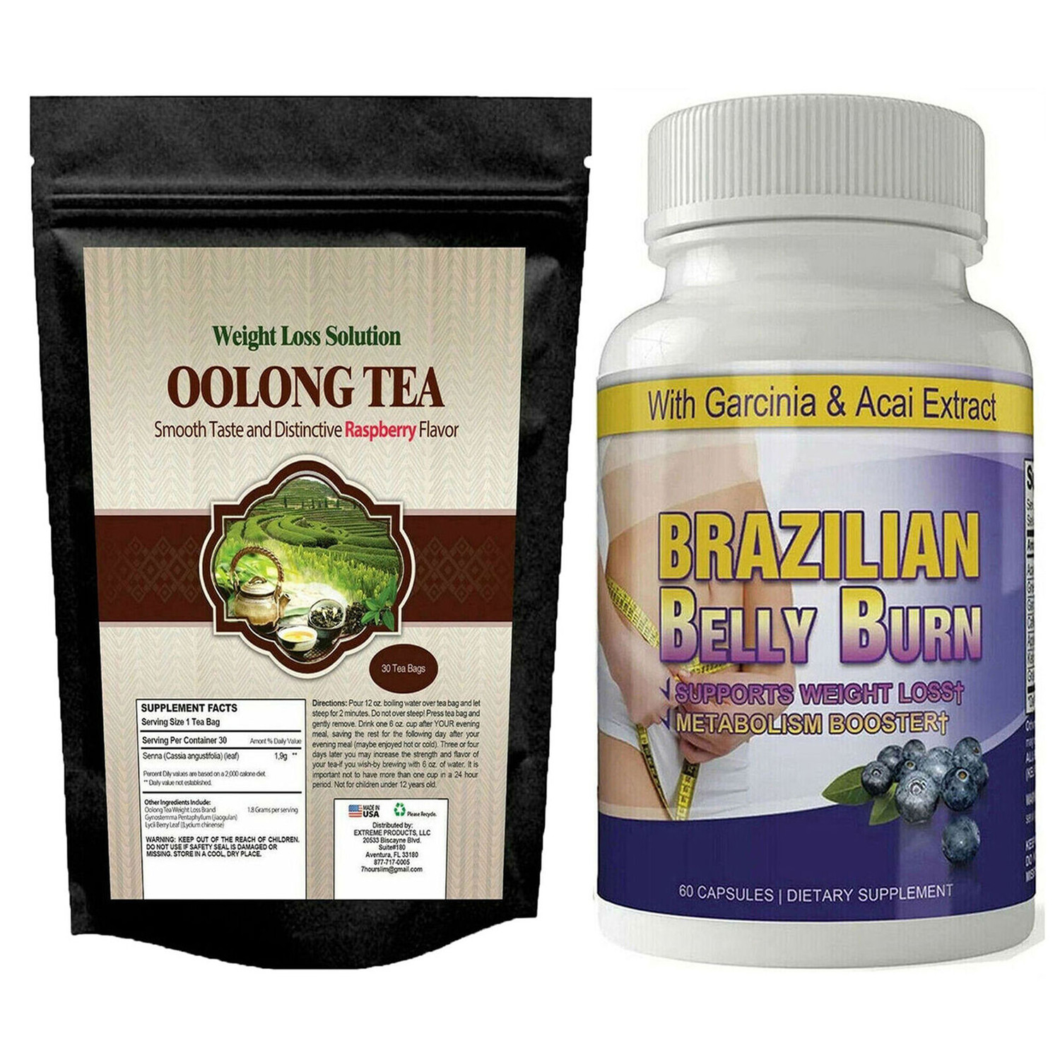 Bags & Brazilian Belly Burn Weight Management Support 60 Cap