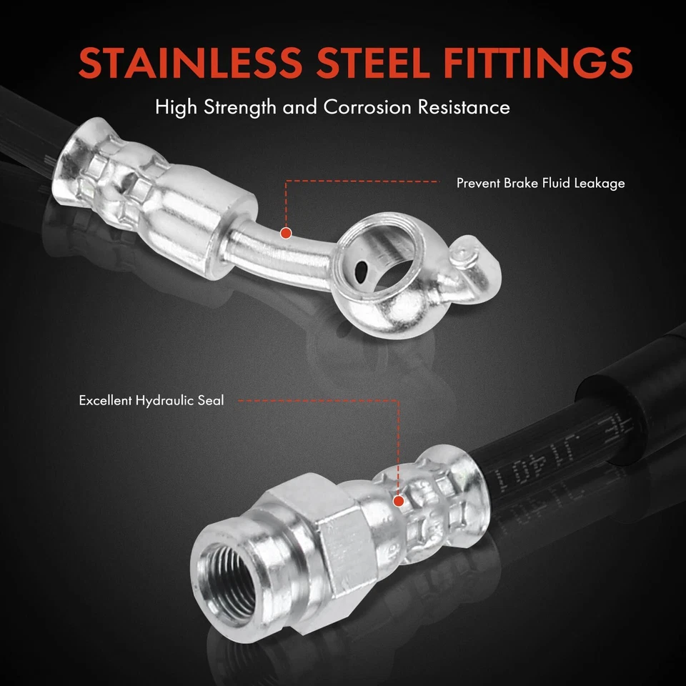 Manguera hidráulica de freno delantero para conductor y pasajero 2 piezas para Mazda 2 2011-2014 L4 1,5 L Foto 4 de 4