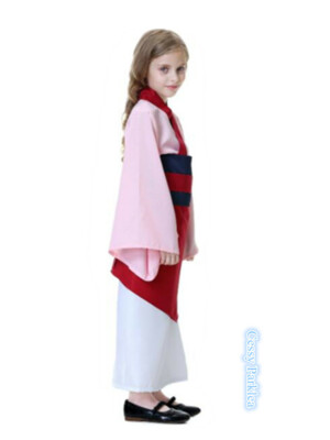 Anime Hua Mulan Cosplay Kostüm Superwomen COS Outfits Chinesische Hanfu Prinzessin Rote Roben Kinr Erwachsene Weihnachten Bühne Leistung  200000532