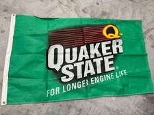 QUAKER STATE MOTOR OIL BANNER 80s 90s OLD STOCK 3x5ft