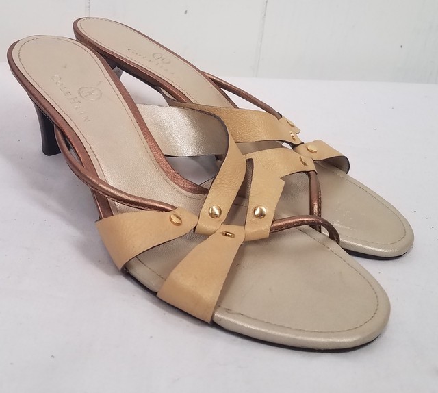 cole haan gold sandals