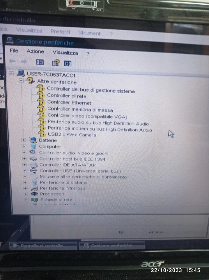 PC Computer Notebook ACER Intel Core Duo WINDOWS 15,4 " - Immagine 4 di 4