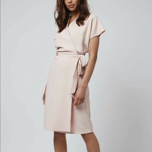 pink blush wrap dress