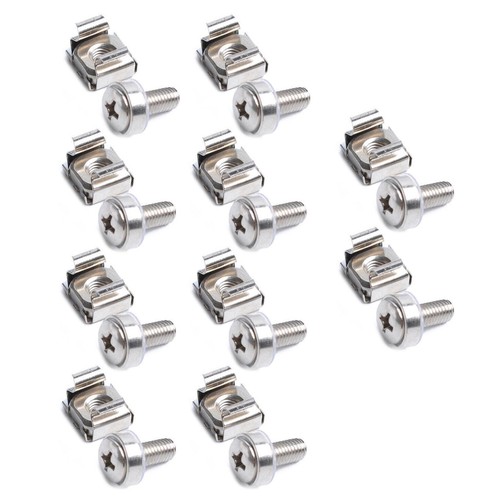10Pcs M5 Cage Nuts With Screws For Square Hole Racks Server Rack Cabinet - Picture 3 of 12