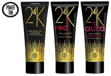 Power Tan 24K Range Original/Red/Aura Tanning Sunbed Accelerator Lotion 250ml