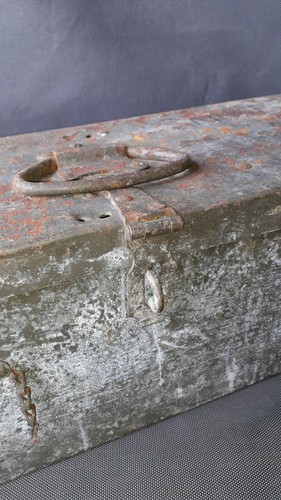 Antik Kasten aus Eisen SNCF,Deko Loft Atelier Fabrik Indus Old Französisch SNCF - Picture 3 of 6