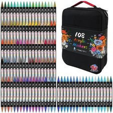 TBC The Best Crafts 108 Colors Dual Tip 1 Count Pack of 1 , 108