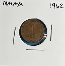 1962 Malaya & British Borneo 1 Cent
