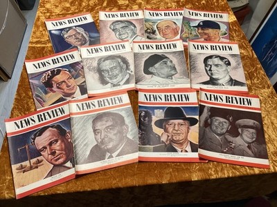 News Review magazine July - Dec 1946  23 editions, History News Entertainment