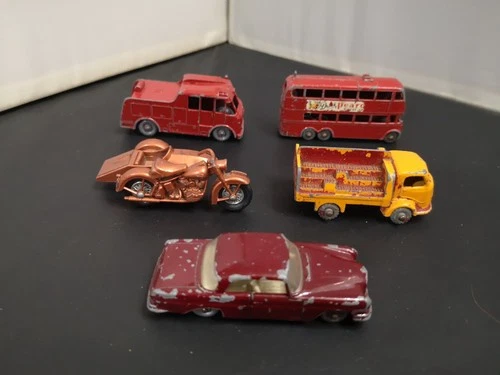 MATCHBOX LESNEY LOT OF FIVE MODELS INC HARLEY DAVIDSON MOTORCYCLE