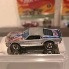 Hot Wheels Mustang Stocker Silver Blue Red  Car Redlines 1971 for restoration .