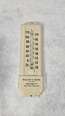 RARE Vintage Original WALTER'S BEER Advertising Wall Sign Metal USA