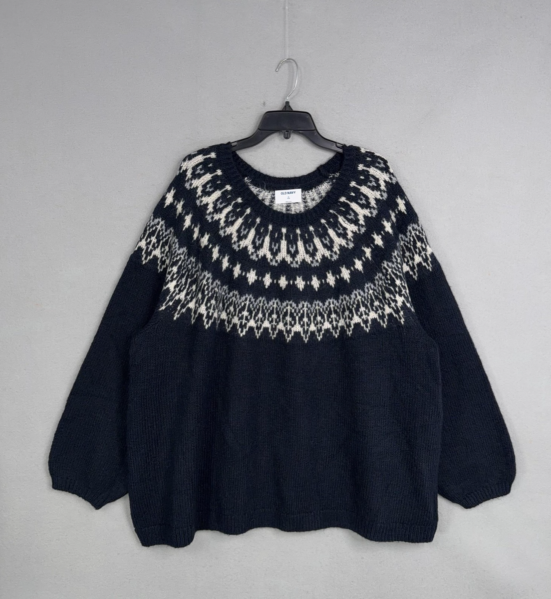 Old Navy Sweater Womens 4X Blue Fair Isle Crew Neck Knit Cozy Winter Pullover | eBay Old Navy Sweater Womens 4X Blue Fair Isle Crew Neck Knit Cozy Winter Pullover | eBay