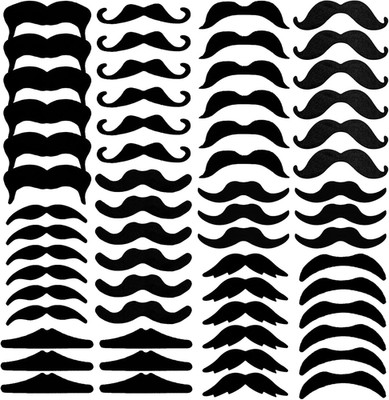 Self-Adhesive Fake Mustaches & Hairy Beard Costume Facial Hair for Parties