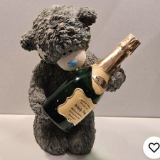 Tatty Teddy Me To You Grey Resin Bear Figurine Holding Bottle.. with certificate