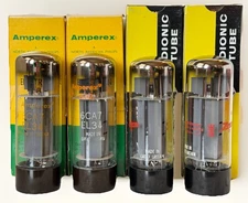 NOS QUAD MULLARD EL34 TUBES MADE IN GT. BRITAIN TV7 TESTED 55,57,57,57 (30=65%)