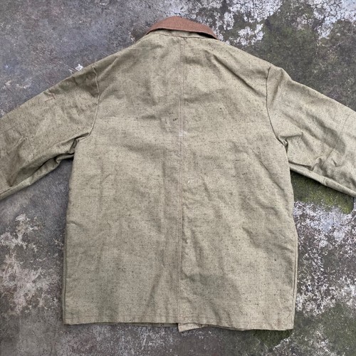 Vintage ussr military hunting work firemans heavy canvas metal clasp jacket - Afbeelding 7 van 11