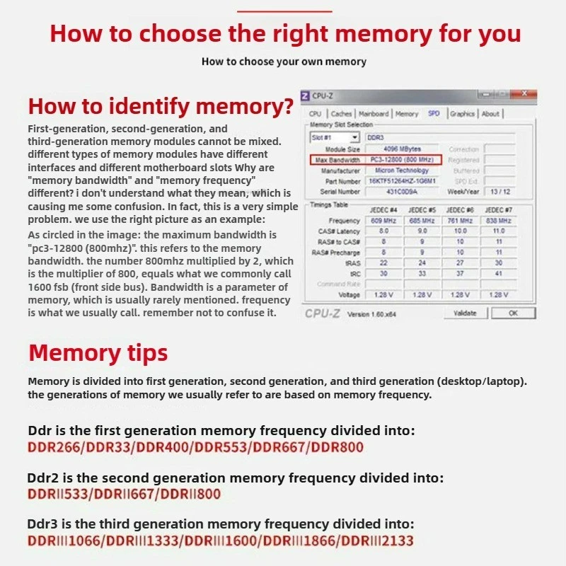 1 PC DDR3 4G 1600 PC3-12800 Third-generation Desktop Memory - Image 3 of 3