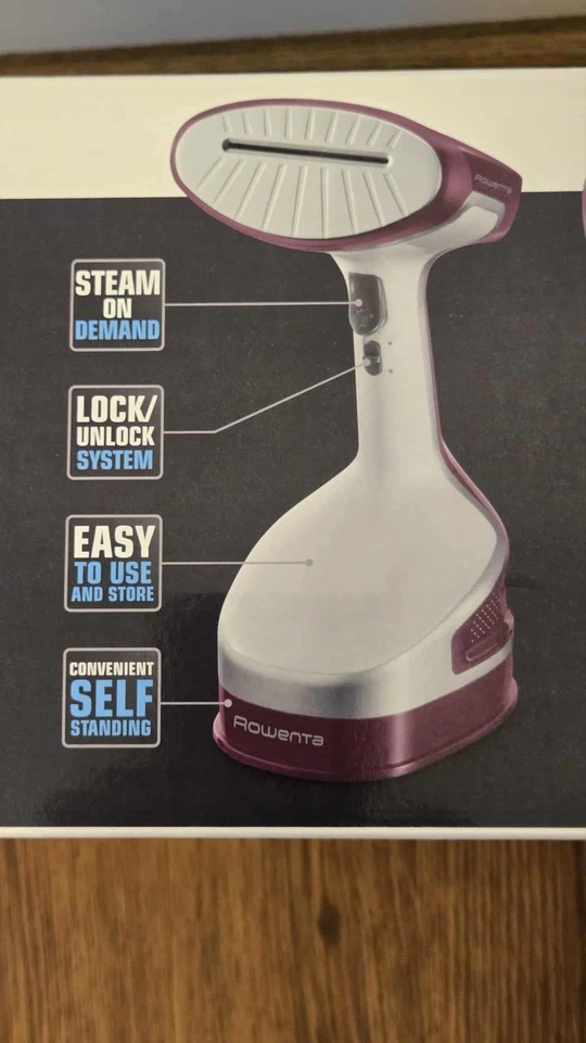 New in Box Rowenta DR81 X-Cell Steam & Cord Reel Hand Held Garment Steamer - Image 3 of 4