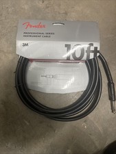 Fender Professional Series Instrument Cable - 10 Ft - STR/ANG - Black, 3 Metre