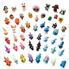Krynicia 52 Pcs 3D Printed Animals Mini 0.7" x 1.6" x 0.7" , Color Mixing